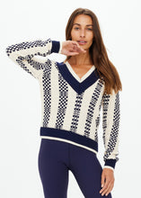 Sonny V Neck Sweater- Check