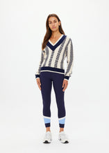 Sonny V Neck Sweater- Check