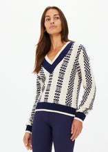 Sonny V Neck Sweater- Check