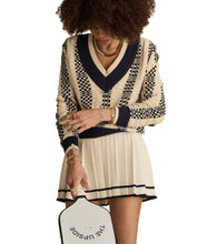 Sonny V Neck Sweater- Check