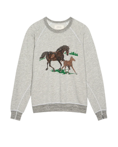 The College Sweatshirt W/ Running Horses