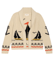 The Sailboat Lodge Cardigan- Cream