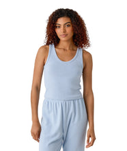 Blondie Structured Rib Bra Friendly Tank- Powder Blue