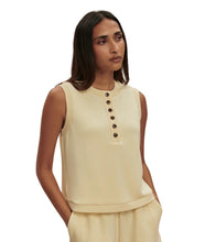 Marla Button Placket Tank- Anise Flower