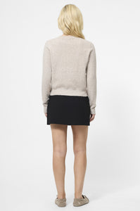 Ellie Knit Crew Neck Pullover- Taupe