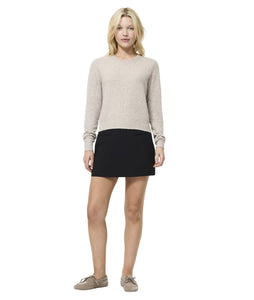 Ellie Knit Crew Neck Pullover- Taupe