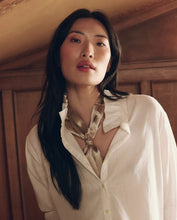 The Pleated Neck Tie- Gold Shimmer