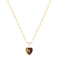 Isabel Tiger's Eye Heart Necklace