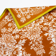 Silk Twill Scarf- Blossom In Tobacco