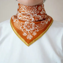 Silk Twill Scarf- Blossom In Tobacco