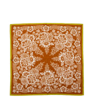 Silk Twill Scarf- Blossom In Tobacco