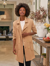 English Sweatshirt Trench Coat- Camel
