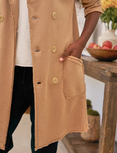 English Sweatshirt Trench Coat- Camel