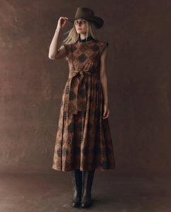 The Tulsa Dress- Geo Bandana Print