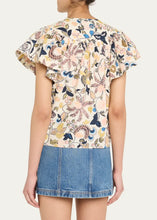 Perline Flutter Sleeve Blouse- Magnolia