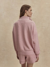 Hawley Half Zip Sweat- Rose Marl