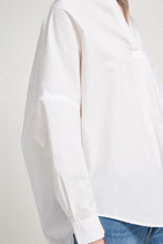 Rhodes Popover Shirt- Linen White