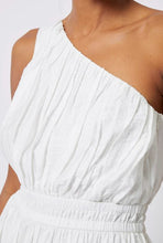 Alania One Shoulder Top- Linen White