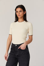 Mozza Short Sleeve Jumper- Classic Cream/Black