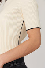 Mozza Short Sleeve Jumper- Classic Cream/Black