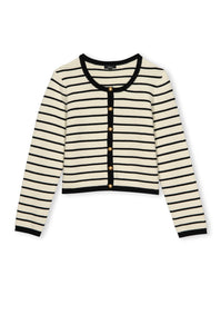 Catania Sweater- Ivory/ Black Stripe