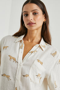 Charli Shirt- Natural Leopard