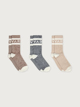 Spencer Sock 3 Pack Marl- Acorn/ Charcoal/ Sand