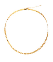 Vesna Braided Herringbone Chain Necklace- Gold