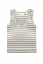 Vicky Stripe Hemp Milk Cotton Tank- Natural/ Black Stripe