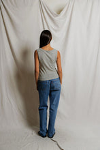 Vicky Stripe Hemp Milk Cotton Tank- Natural/ Black Stripe