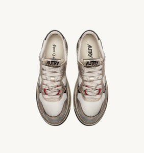 Medalist Low Super Vintage- Mesh/ Suede White Gold