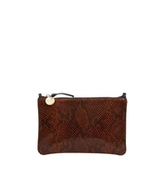 Wallet Clutch w/ Tabs- Pierre Python Auburn