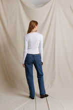 Marcela Long Sleeve Recycled Cotton Rib- White