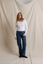 Marcela Long Sleeve Recycled Cotton Rib- White
