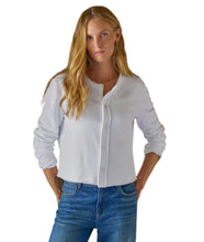 Jackie Sweatshirt Cardigan- White