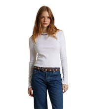 Marcela Long Sleeve Recycled Cotton Rib- White