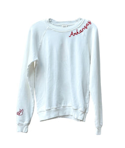 Arkansas Sweatshirt- White