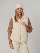Lilah Cord Puffer Gilet- Whitecap Grey