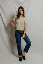 Harley Crewneck Tee- Whitecap Grey