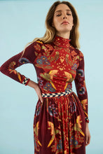 Wimberly Skirt- Birds of a Feather Maroon