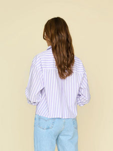 Morgan Stripe Shirt- Amethyst