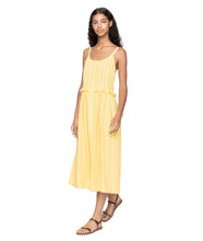 Alberte Solid Tank Dress- Yellow