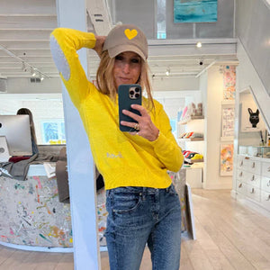 Patchwork Cotton Pullover- Sunshine Yellow