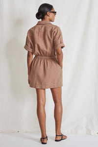 Palmera Mini Dress- Woodsmoke