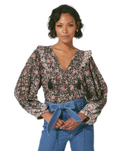 Brynlee Blouse- Fan Print