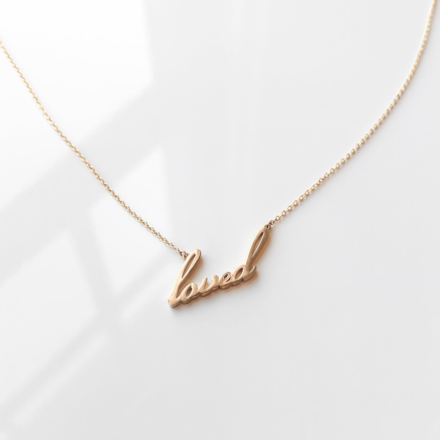 Loved Script Necklace
