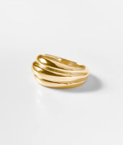 Amalie Ring- 14K Gold Vermeil X Gold- Size 7