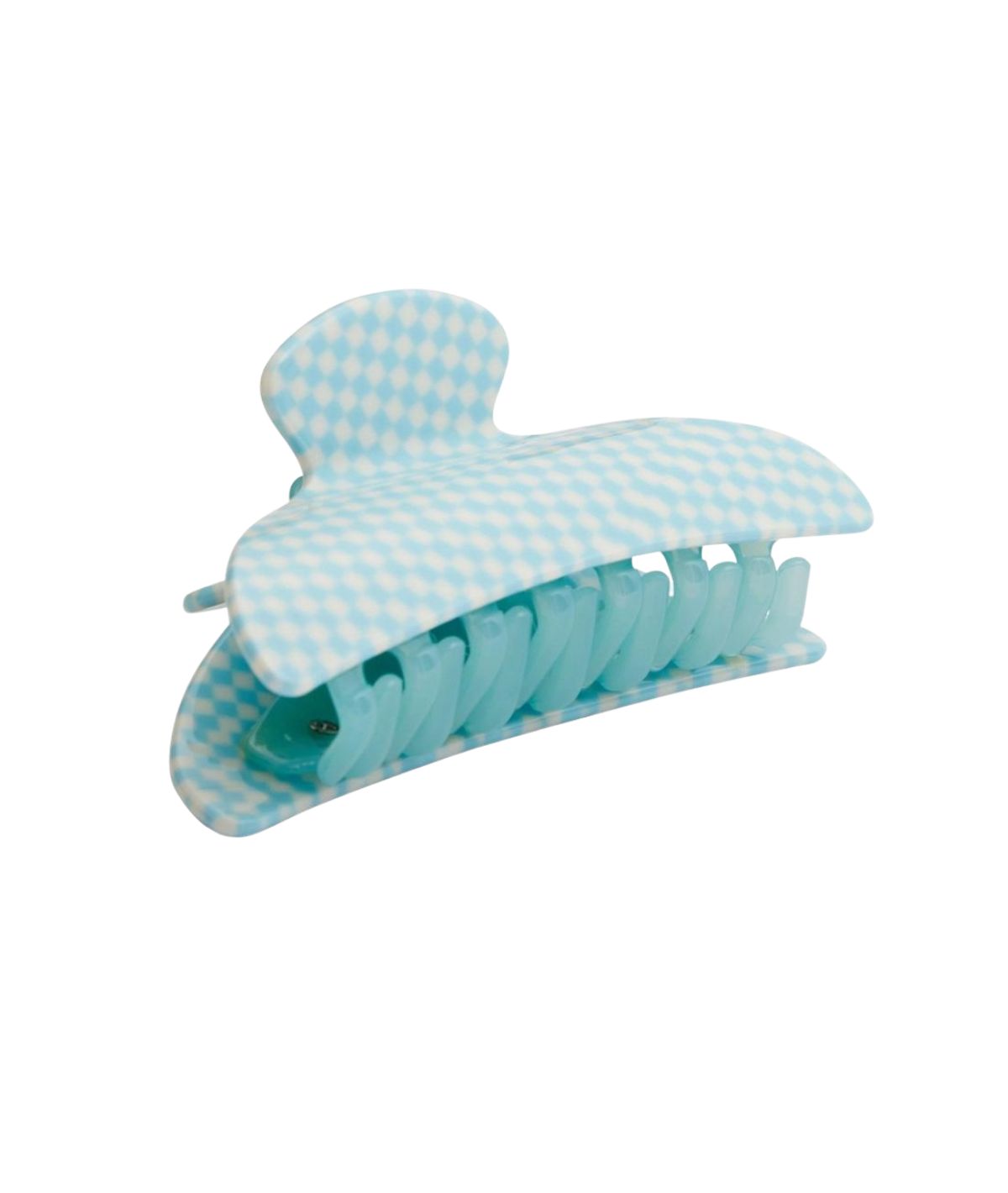 Midi Heirloom Claw- Blue Checker
