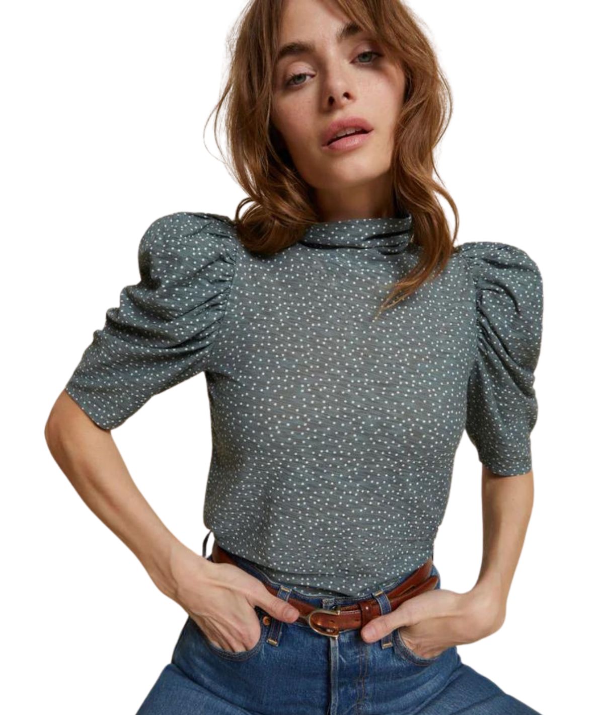 Dawn Femme Turtleneck- Polka Dot